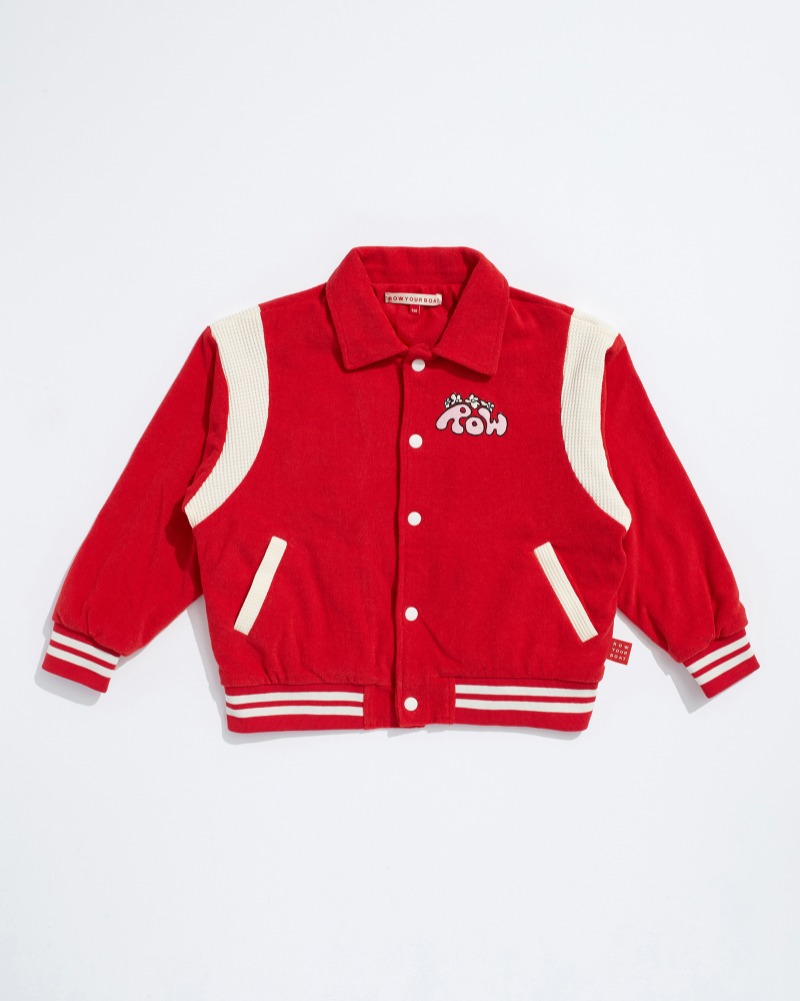 Row terry jacket red